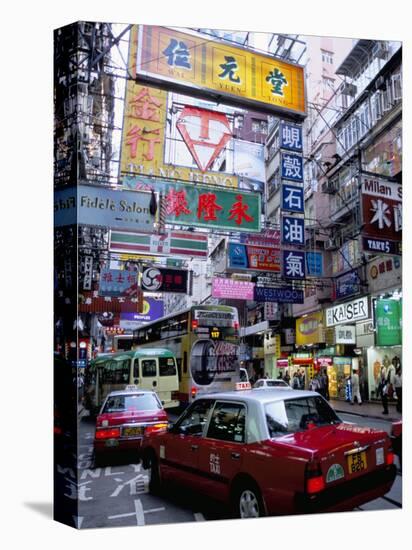 Busy Street, Causeway Bay, Hong Kong Island, Hong Kong, China-Amanda Hall-Premier Image Canvas