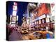 Busy Times Square at Night-Alan Schein-Stretched Canvas