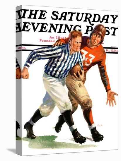 "But Ref!," Saturday Evening Post Cover, October 22, 1938-Lonie Bee-Premier Image Canvas