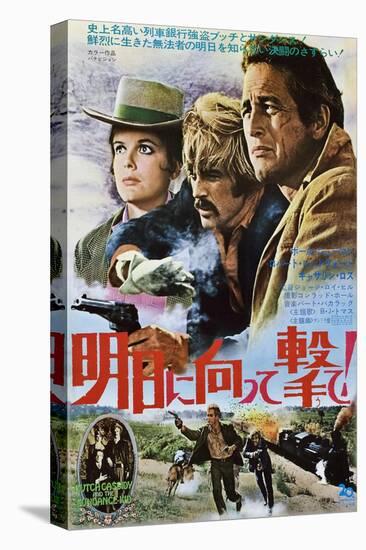 Butch CAssidy and the Sundance Kid, Japanese Poster, Katharine Ross, Robert Redford, Paul Newman-null-Stretched Canvas