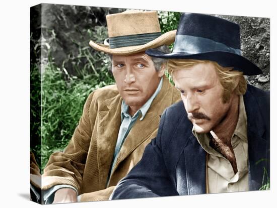 Butch CAssidy and the Sundance Kid, L-R: Paul Newman, Robert Redford, 1969-null-Stretched Canvas