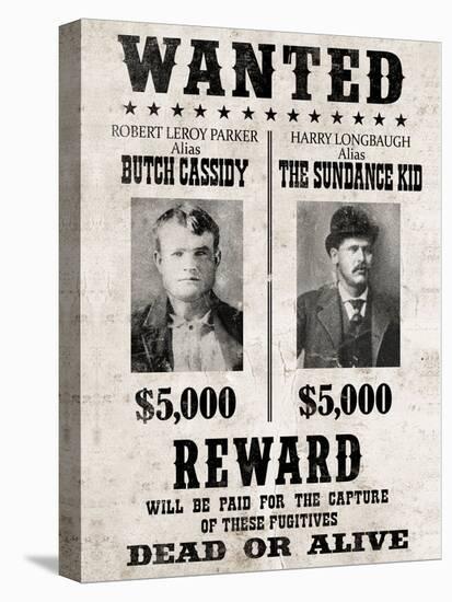 Butch Cassidy and The Sundance Kid Wanted-null-Stretched Canvas