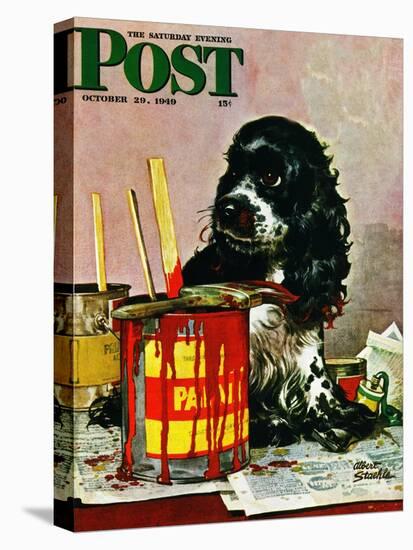 "Butch & Paint Cans," Saturday Evening Post Cover, October 29, 1949-Albert Staehle-Premier Image Canvas