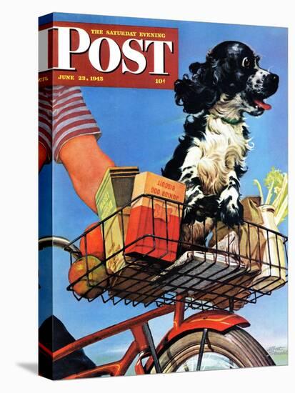 "Butch's Bike Ride," Saturday Evening Post Cover, June 23, 1945-Albert Staehle-Premier Image Canvas