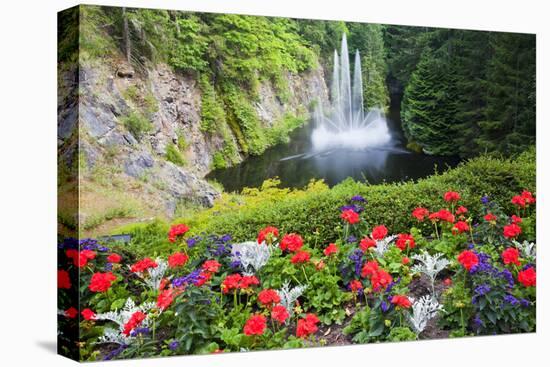 Butchart Gardens in Full Bloom, Victoria, British Columbia, Canada-Terry Eggers-Premier Image Canvas