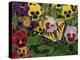 Butterflies and Pansies-William Vanderdasson-Premier Image Canvas