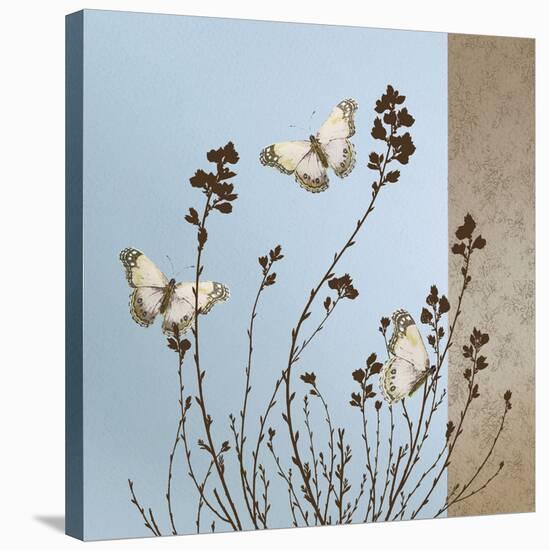 Butterflies-Caroline Gold-Stretched Canvas