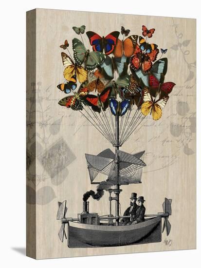 Butterfly Airship-Fab Funky-Stretched Canvas