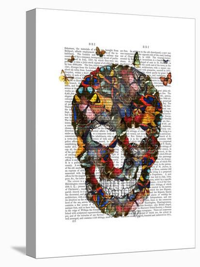 Butterfly Skull-Fab Funky-Stretched Canvas