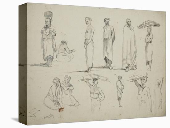 Butterworth: Group of Sketches of African Men and Women, 1851-Thomas Baines-Premier Image Canvas