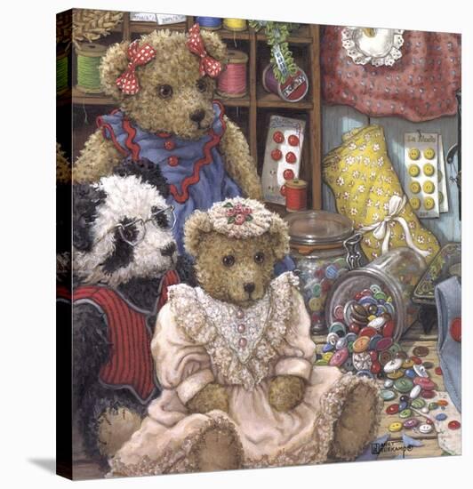 Buttons N' Bears-Janet Kruskamp-Stretched Canvas