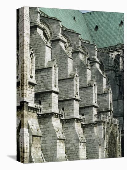 Buttresses on the South Front of the Cathedral, Chartres, France-Walter Rawlings-Premier Image Canvas