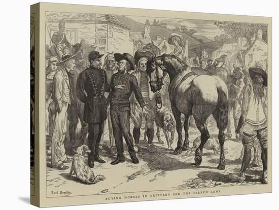 Buying Horses in Brittany for the French Army-Basil Bradley-Premier Image Canvas