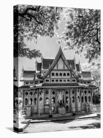 BW Infrared Photo Hua Hin Train Station Thailand-Nelson Charette-Premier Image Canvas