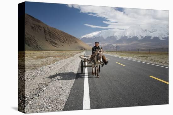 By Donkey on the Karakorum Highway-Reggy-Premier Image Canvas