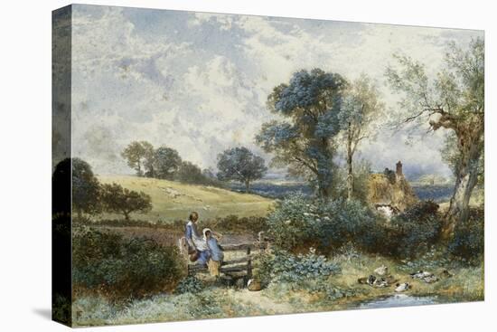 By the Duck Pond-Myles Birket Foster-Premier Image Canvas