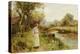 By the River-Ernest Walbourn-Premier Image Canvas