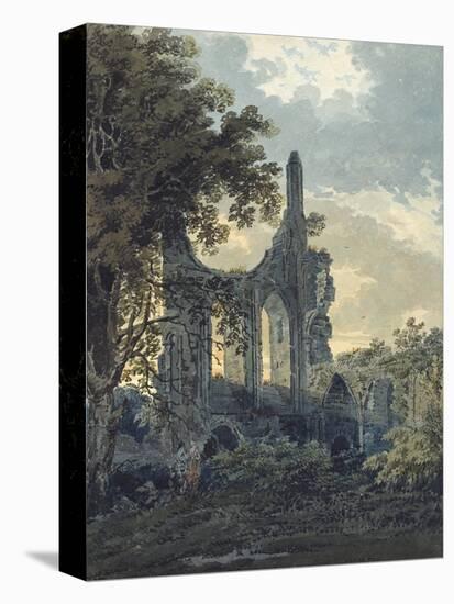 Byland Abbey, Yorkshire, C.1793 (Watercolour Touched with Black Ink over Indications in Graphite)-Thomas Girtin-Premier Image Canvas