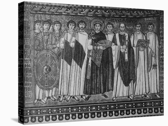 Byzantine Mosaic of Emperor Justinian and His Retinue-null-Premier Image Canvas