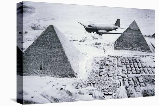 C-47 Flying over Egypt's Pyramids, 1943-American Photographer-Premier Image Canvas