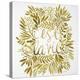 C'est La Vie in Gold-Cat Coquillette-Stretched Canvas