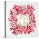 C'est La Vie in Red and Gold-Cat Coquillette-Stretched Canvas