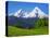 Cabin Below Watzmann Mountain in Bavarian Alps-Walter Geiersperger-Premier Image Canvas