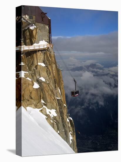 Cable Car Approaching Aiguille Du Midi Summit, Chamonix-Mont-Blanc, French Alps, France, Europe-Richardson Peter-Premier Image Canvas