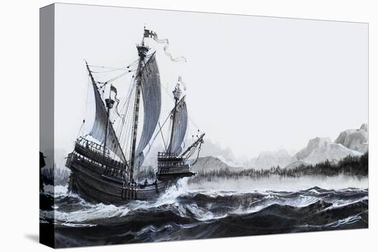 Cabot's Discovery of Newfoundland in 1497-Andrew Howat-Premier Image Canvas