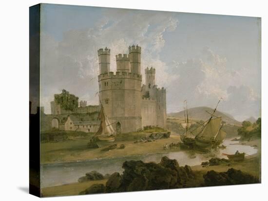 Caernarvon Castle, 1792 (Oil on Canvas)-Julius Caesar Ibbetson-Premier Image Canvas