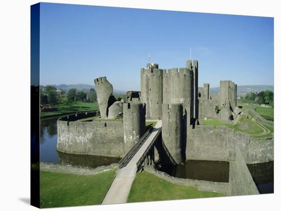 Caerphilly Castle, Glamorgan, Wales, UK, Europe-Adina Tovy-Premier Image Canvas