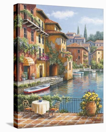 Cafe At The Canal-Sung Kim-Stretched Canvas