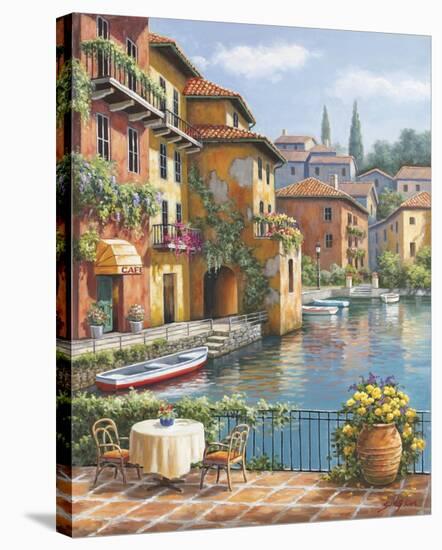Cafe At The Canal-Sung Kim-Stretched Canvas