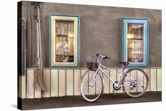 Cafe Bike Ride-Alan Blaustein-Stretched Canvas