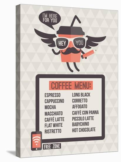 Cafe Menu. Seamless Background And Design Elements-ussr-Stretched Canvas