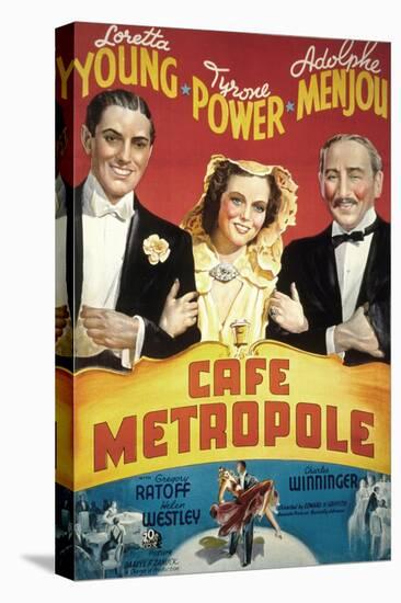 Cafe Metropole, Tyrone Power, Loretta Young, Adolphe Menjou, 1937-null-Stretched Canvas