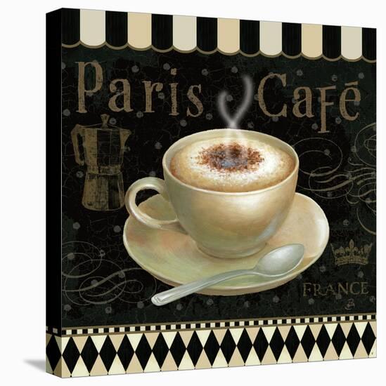 Cafe Parisien III-Daphne Brissonnet-Stretched Canvas