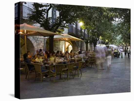 Cafe, Rambla Llibertat, Old Town, Girona, Catalonia, Spain-Martin Child-Premier Image Canvas