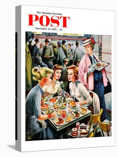 "Cafeteria Dieter" Saturday Evening Post Cover, November 10, 1956-Constantin Alajalov-Premier Image Canvas