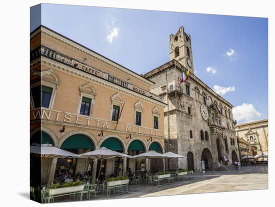 Caffe Meletti and Palazzo Dei Capitani Del Popolo, Piazzo Del Popolo, Ascoli Piceno-Jean Brooks-Premier Image Canvas