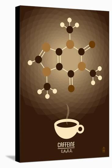 Caffeine - Chemical Elements-Lantern Press-Stretched Canvas