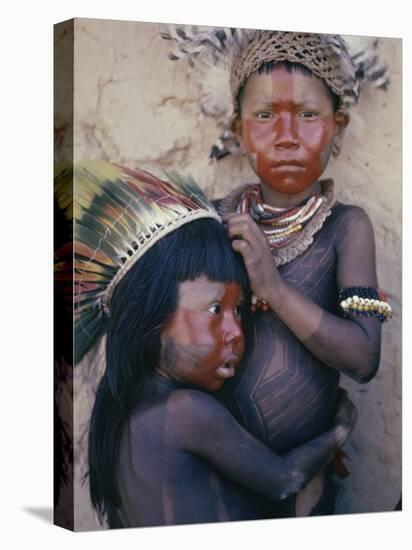 Caipo Indian Children, Xingu River, Brazil-null-Premier Image Canvas