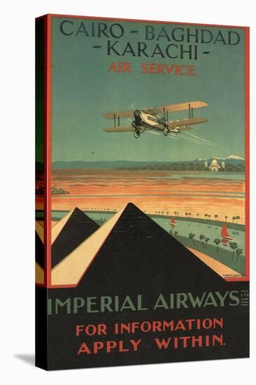 Cairo, Baghdad, Karachi-Imperial Airways-Charles Dickson-Stretched Canvas