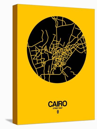 Cairo Street Map Yellow-NaxArt-Stretched Canvas