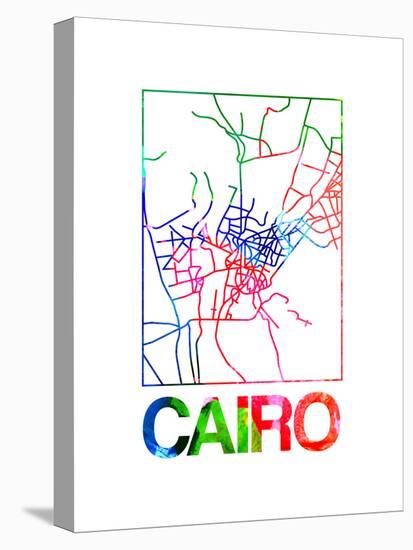 Cairo Watercolor Street Map-NaxArt-Stretched Canvas