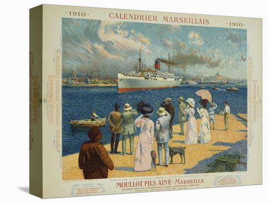 Calendrier Marseillais Travel Poster-David Dellepiane-Premier Image Canvas