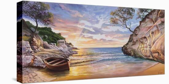 Caletta al Tramonto-Adriano Galasso-Stretched Canvas