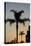 California, Carpinteria, Palm Tree Silhouettes at Sunset-Alison Jones-Premier Image Canvas