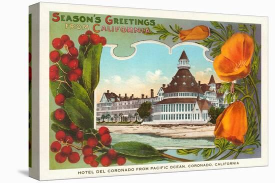 California Christmas, Hotel Del Coronado-null-Stretched Canvas