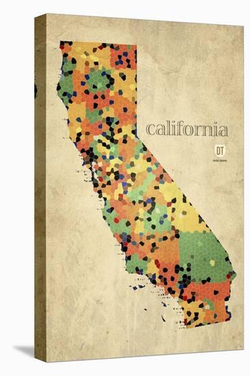 California County Map-David Bowman-Premier Image Canvas